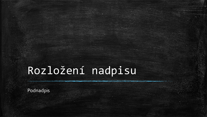 Prezentace s designem školní tabule (širokoúhlá) Prezentace s designem školní tabule (širokoúhlá)