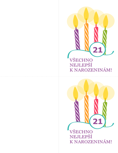 Přání k významným narozeninám (2 na stránku, pro Avery 8315) Přání k významným narozeninám (2 na stránku, pro Avery 8315)