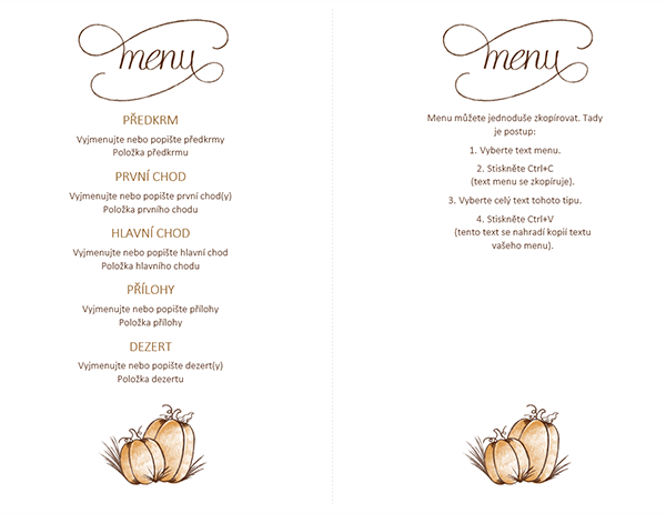 Sváteční menu Sváteční menu