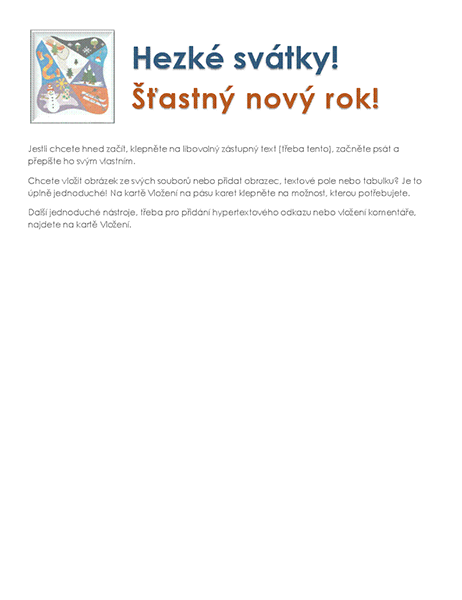 Šablona se zimním motivem Šablona se zimním motivem