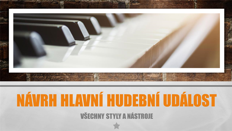 Návrh Hudební hlavní událost Návrh Hudební hlavní událost