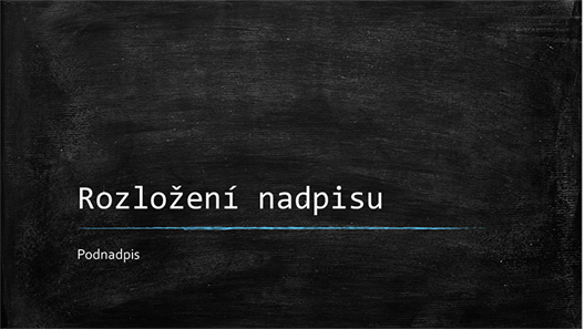 Prezentace s designem školní tabule (širokoúhlá) Prezentace s designem školní tabule (širokoúhlá)