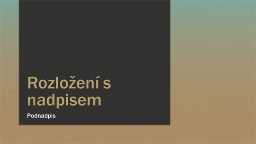 Prezentace s modro-béžovým přechodem (širokoúhlá)