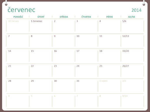 Akademický kalendář 2014–2015 (červenec–červen) Akademický kalendář 2014–2015 (červenec–červen)