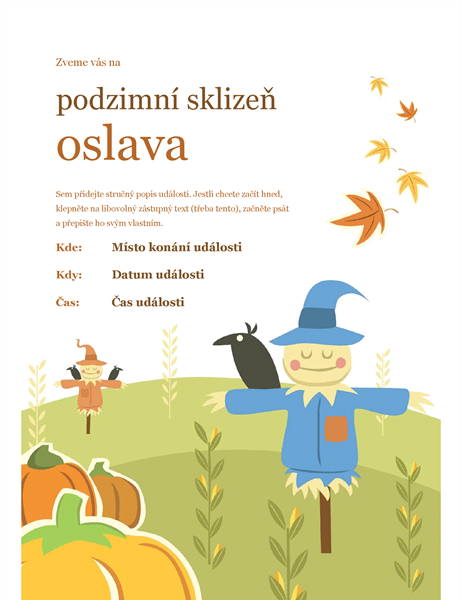 Leták s podzimním motivem Leták s podzimním motivem