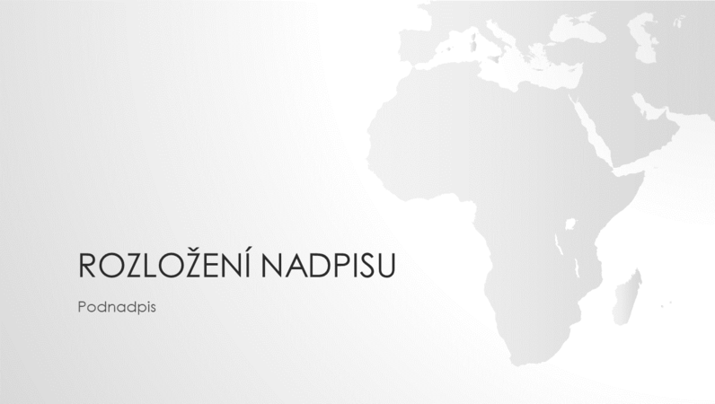 Prezentace ze série Mapy – africký kontinent (širokoúhlá)
