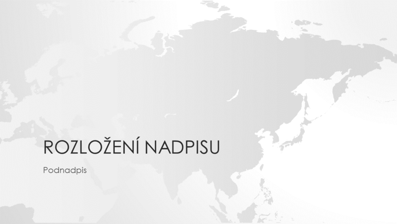 Prezentace ze série Mapy světa – asijský kontinent (širokoúhlá)