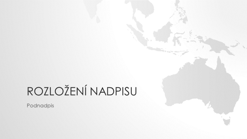 Prezentace ze série Mapy světa – australský kontinent (širokoúhlý formát) Prezentace ze série Mapy světa – australský kontinent (širokoúhlý formát)