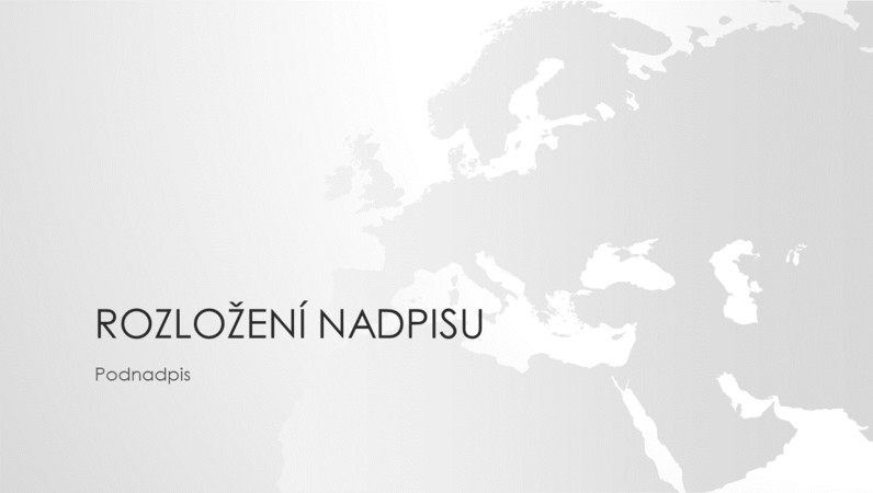 Prezentace ze série Mapy světa – evropský kontinent (širokoúhlá) Prezentace ze série Mapy světa – evropský kontinent (širokoúhlá)