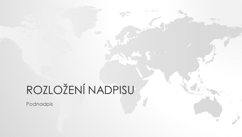 Prezentace ze série Mapy – celý svět (širokoúhlá) Prezentace ze série Mapy – celý svět (širokoúhlá)