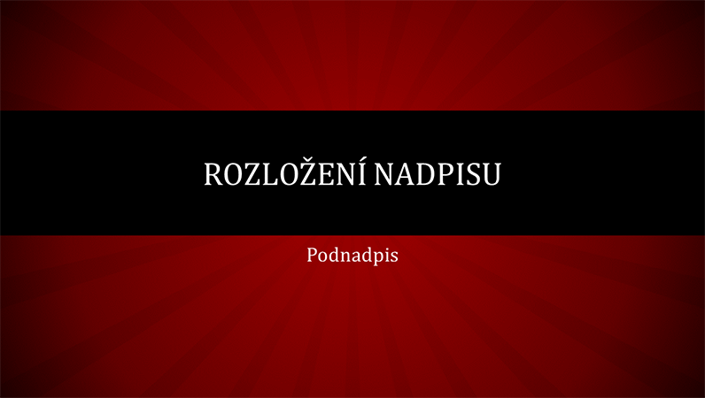 Červená prezentace s paprsky (širokoúhlý formát) Červená prezentace s paprsky (širokoúhlý formát)