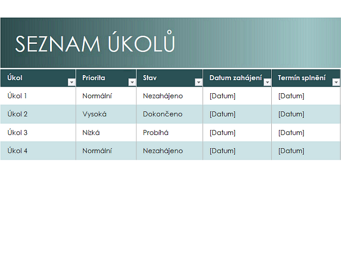 Jednoduchý seznam úkolů