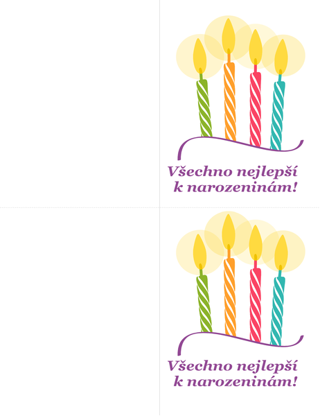 Blahopřání k narozeninám (2 na stránku) Blahopřání k narozeninám (2 na stránku)