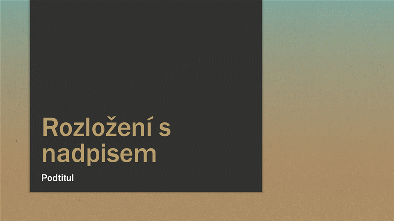 Prezentace s modro-béžovým přechodem (širokoúhlá) Prezentace s modro-béžovým přechodem (širokoúhlá)
