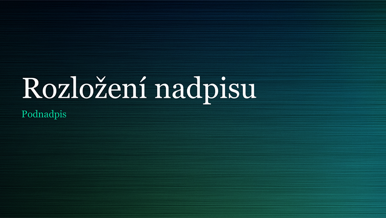 Prezentace (širokoúhlá) s motivem zeleného kartáčovaného kovu Prezentace (širokoúhlá) s motivem zeleného kartáčovaného kovu