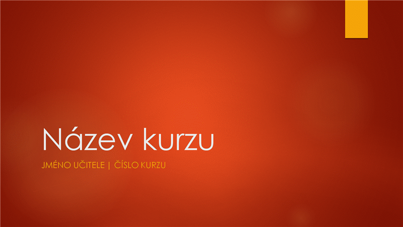 Základní informace o akademickém kurzu Základní informace o akademickém kurzu