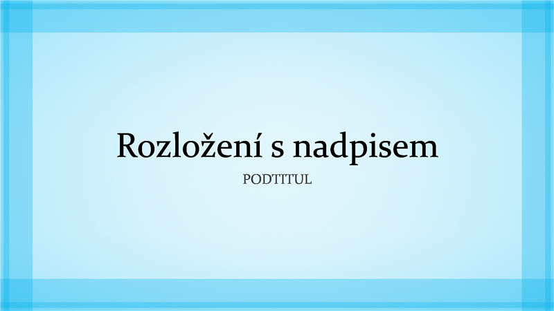 Širokoúhlá prezentace s jasně modrým ohraničením Širokoúhlá prezentace s jasně modrým ohraničením