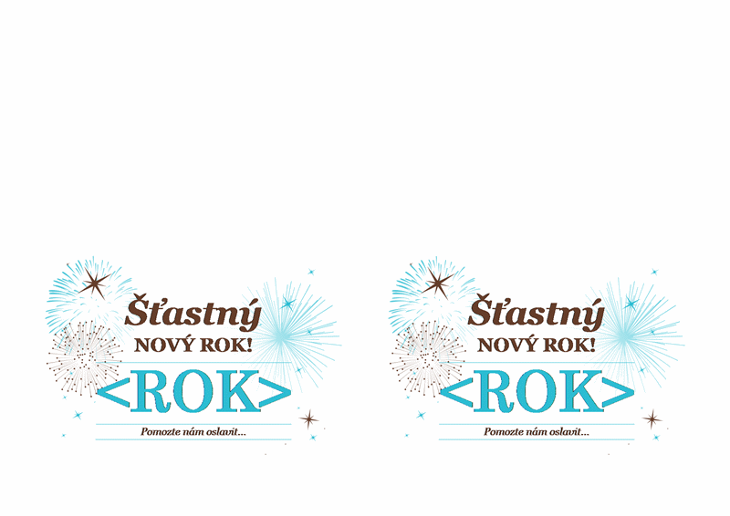 Pozvání na silvestrovskou oslavu (pro formát Avery 3268) Pozvání na silvestrovskou oslavu (pro formát Avery 3268)