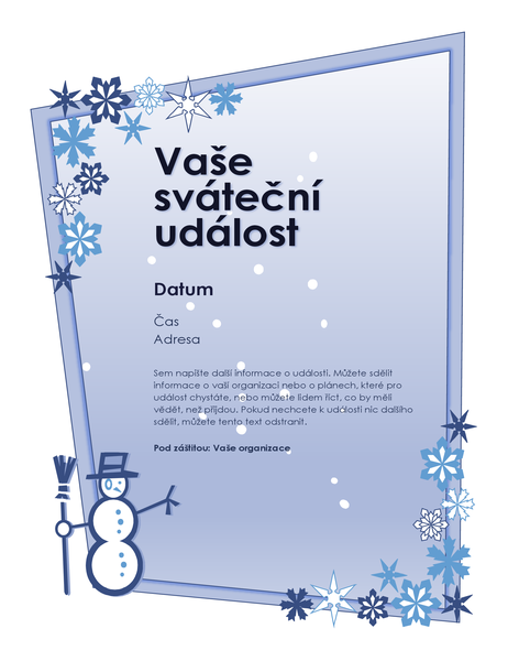 Leták k zimní sváteční události Leták k zimní sváteční události