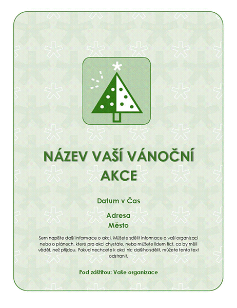 Leták o vánoční akci (se zeleným stromem) Leták o vánoční akci (se zeleným stromem)