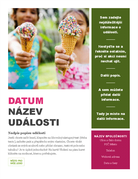 Leták sezónní události Leták sezónní události