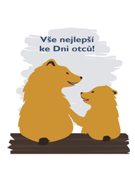 Přání ke Dni otců (od syna, s přeložením na čtvrtiny) Přání ke Dni otců (od syna, s přeložením na čtvrtiny)