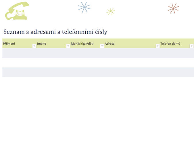 Telefonní seznam Telefonní seznam