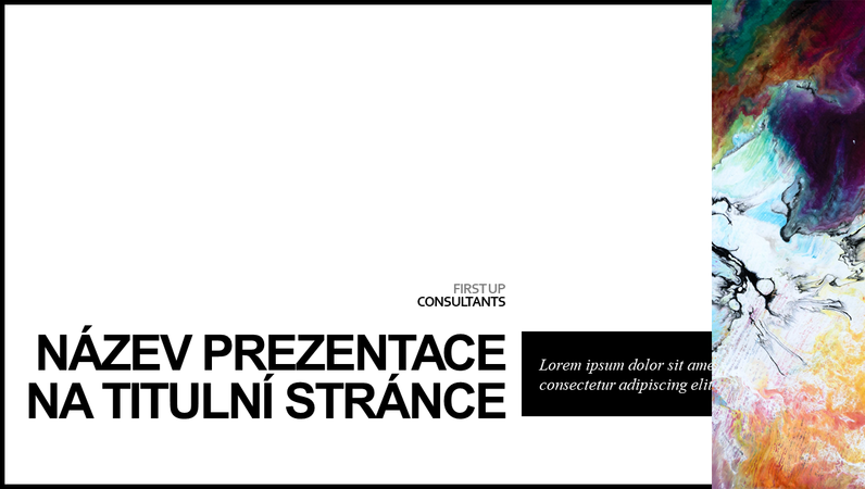 Minimalistická barevná prezentace Minimalistická barevná prezentace
