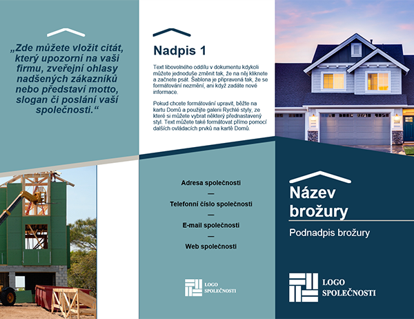 Brožura stavitele Brožura stavitele