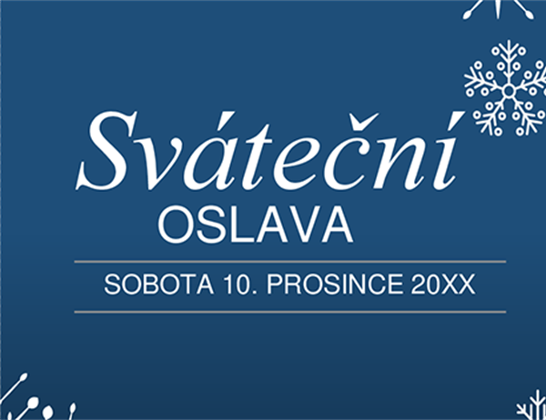 Sváteční pozvánka s motivem sněžení Sváteční pozvánka s motivem sněžení