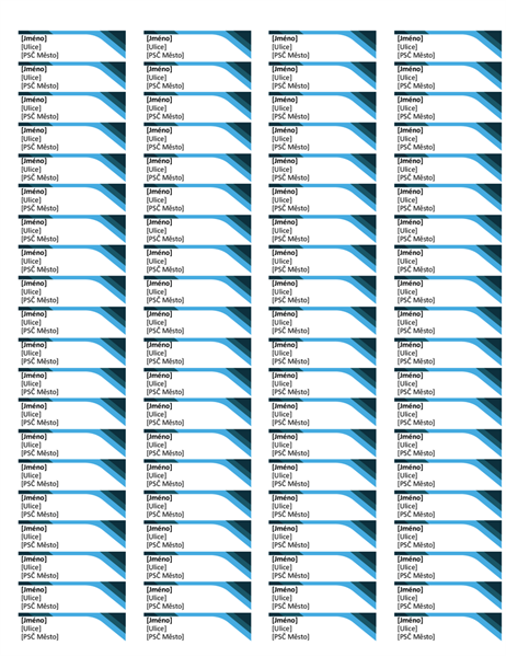 Blue labels (80 per page) Blue labels (80 per page)