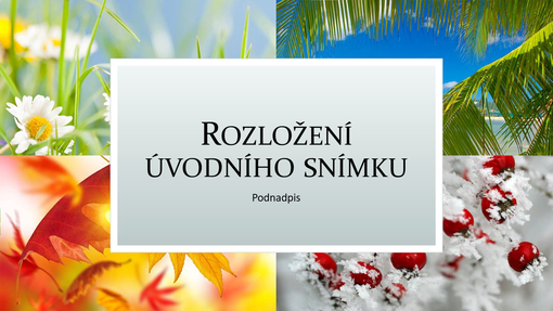 Prezentace s motivy přírody ve čtyřech ročních obdobích (širokoúhlý formát)