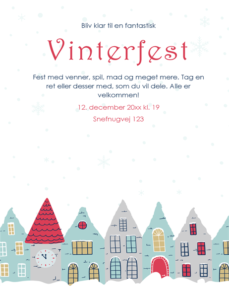 Løbeseddel om vinterfest Løbeseddel om vinterfest
