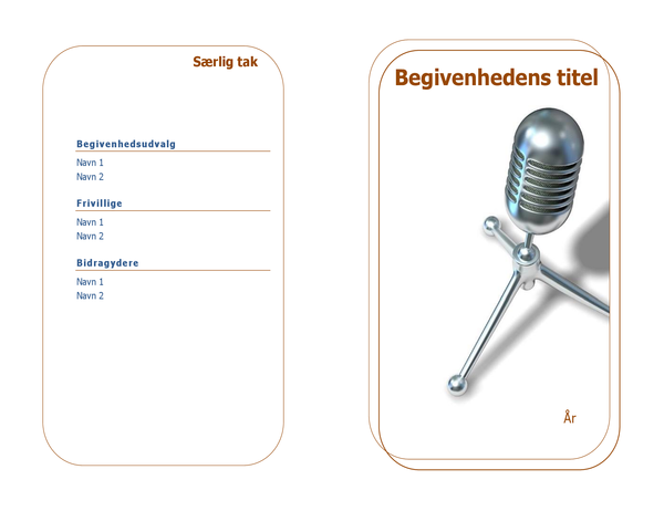 Begivenhedsprogram (halvfoldet) Begivenhedsprogram (halvfoldet)