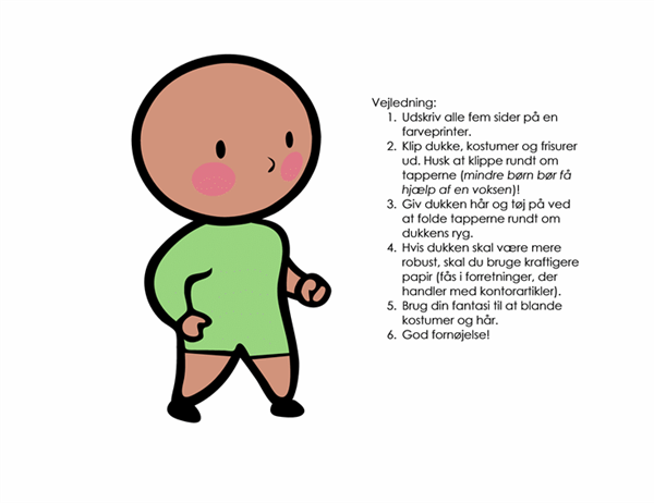 Påklædningsdukker (dreng, sæt 2)