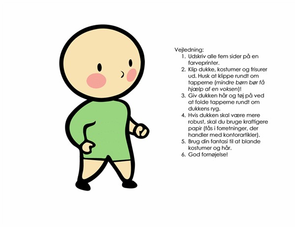 Påklædningsdukker (dreng, sæt 3) Påklædningsdukker (dreng, sæt 3)