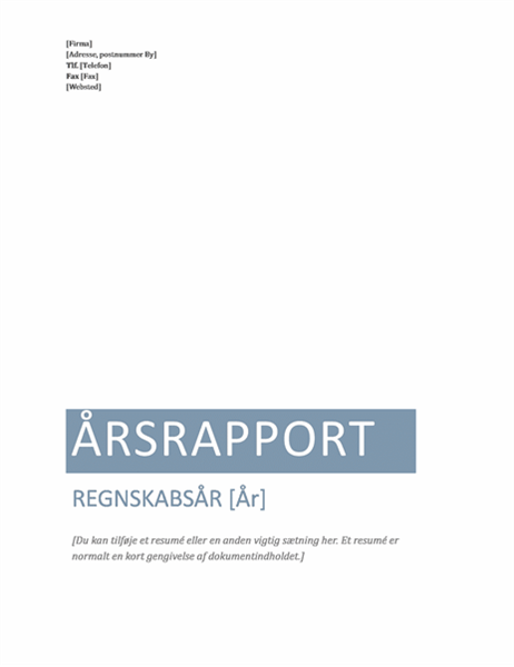 Årsrapport Årsrapport