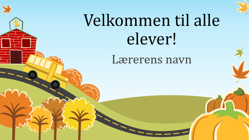 Præsentation til skolestart (widescreen) Præsentation til skolestart (widescreen)