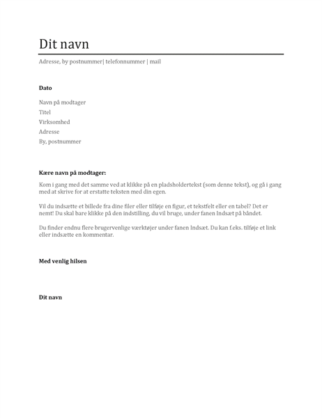 Følgebrev Følgebrev