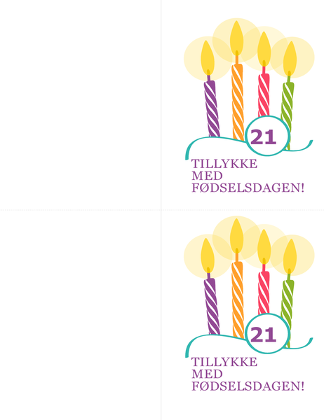 Kort til rund fødselsdag (to pr. side, til Avery 8315) Kort til rund fødselsdag (to pr. side, til Avery 8315)
