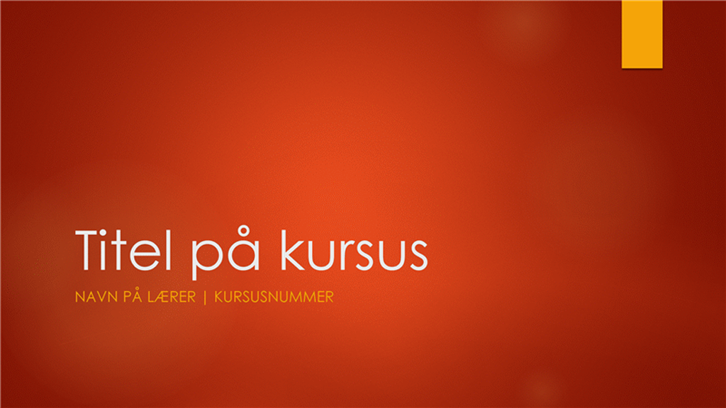 Akademisk kursusoversigt Akademisk kursusoversigt