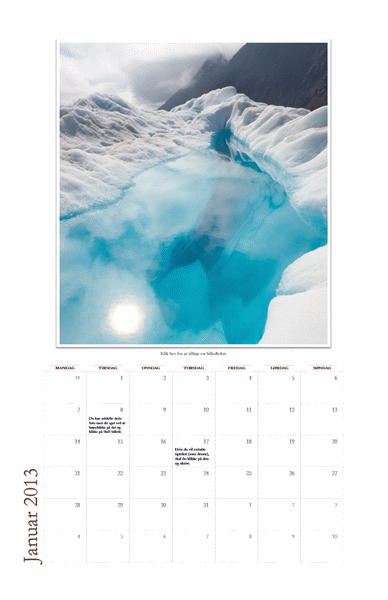 Fotokalender med måneder i 2013 (M-S) Fotokalender med måneder i 2013 (M-S)