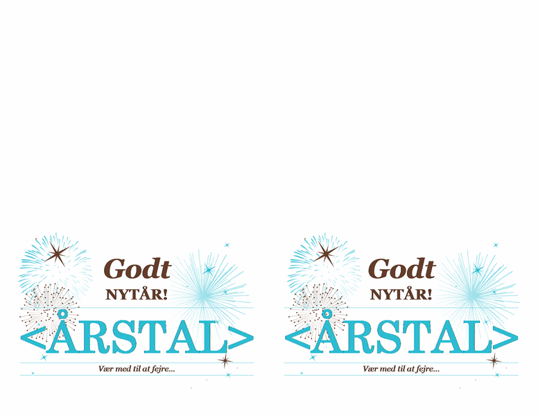 Invitation til nytårsfest (til Avery 3268) Invitation til nytårsfest (til Avery 3268)