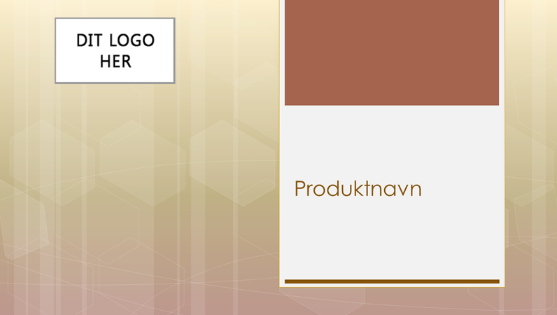 Præsentation af virksomhedsproduktoversigt Præsentation af virksomhedsproduktoversigt