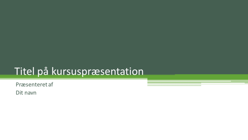 Kursuspræsentation