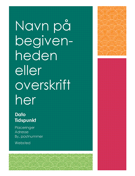 Løbeseddel med farvede rektangler Løbeseddel med farvede rektangler