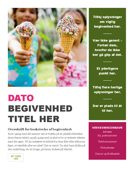 Løbeseddel om sæsonbestemt begivenhed Løbeseddel om sæsonbestemt begivenhed