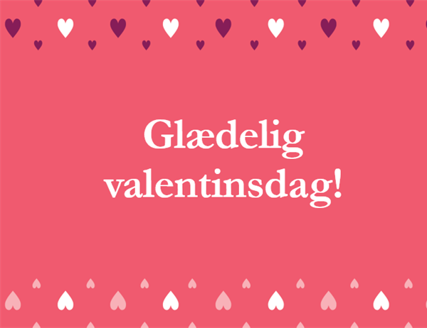 Valentinsdagkort (kvart foldet) Valentinsdagkort (kvart foldet)