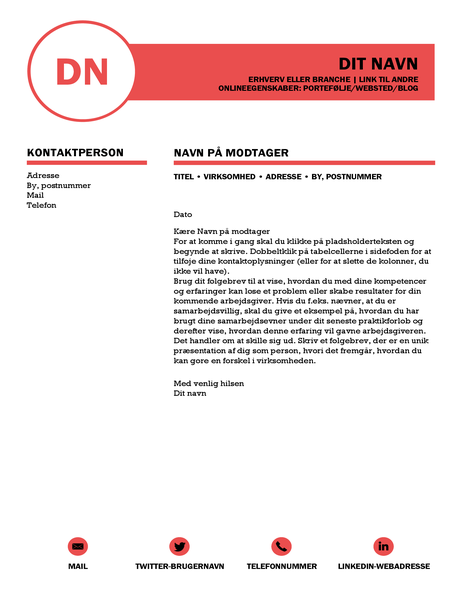 Finpudset følgebrev – udformet af MOO Finpudset følgebrev – udformet af MOO