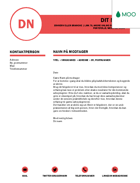 Finpudset følgebrev – udformet af MOO Finpudset følgebrev – udformet af MOO